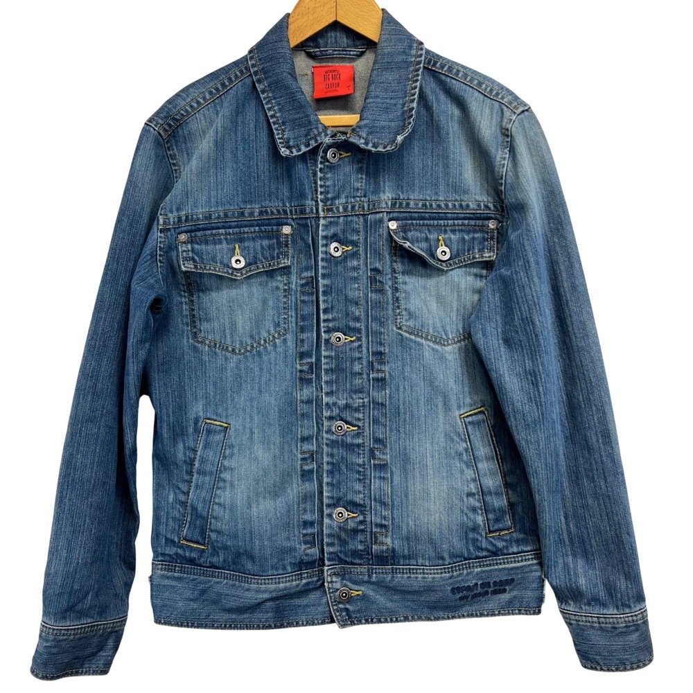 ESPRIT VTG 90s Big Rock Canyon Denim Trucker Jacket Classic Large Retro